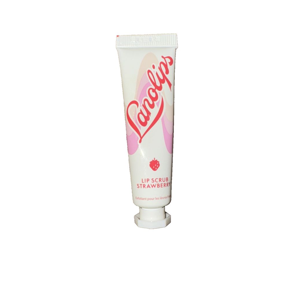 Lanolips Lip Scrub - Natural Lip Exfoliator Made with Lanolin – a tube of lip cream with a pink heart on it