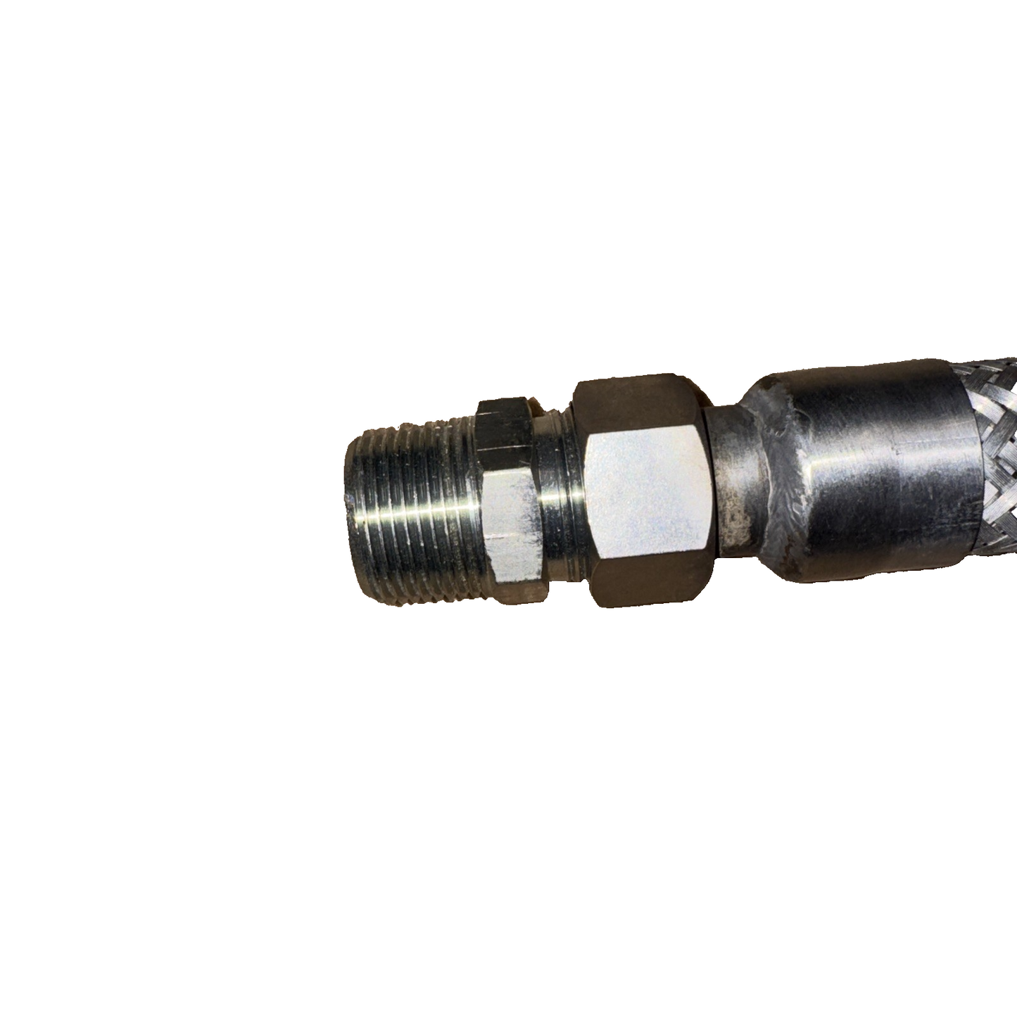 1" x 36" Braided Stainless Steel Flexible Compressed Air Line Flex Hose TU-08-36