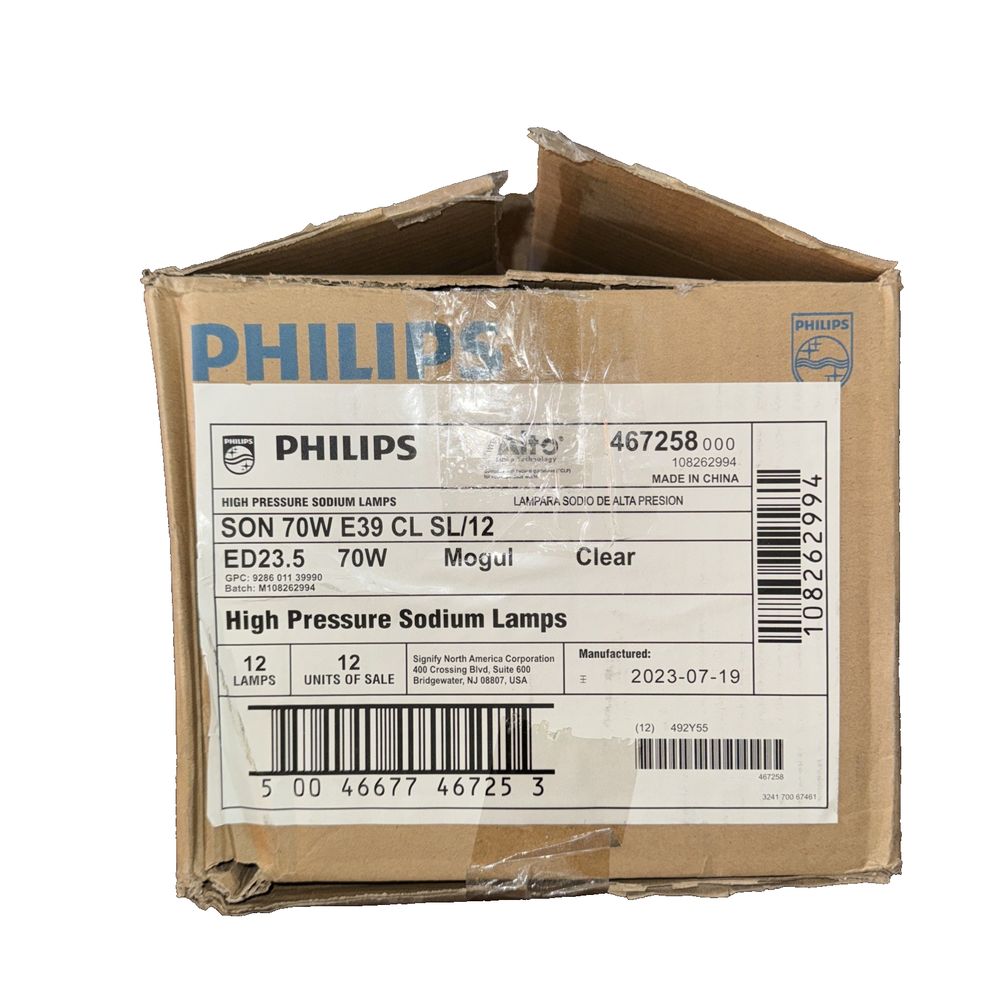 Philips Son 70W E39 CL SL/12 High Pressure Sodium Lamps 12 pack – philips sn - 70w - sn - 70w - sn - 70w -