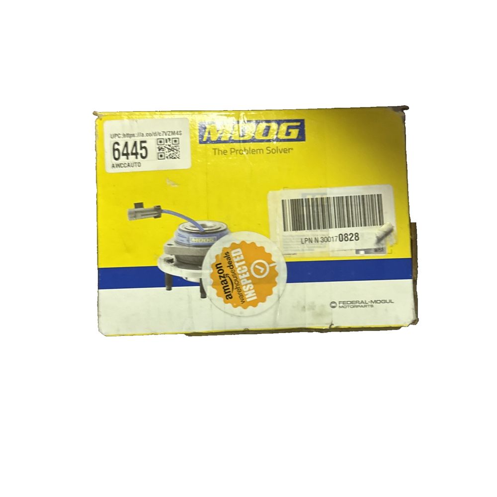 MOOG Wheel Bearing and Hub Assembly 512360 – a box of a yellow tape