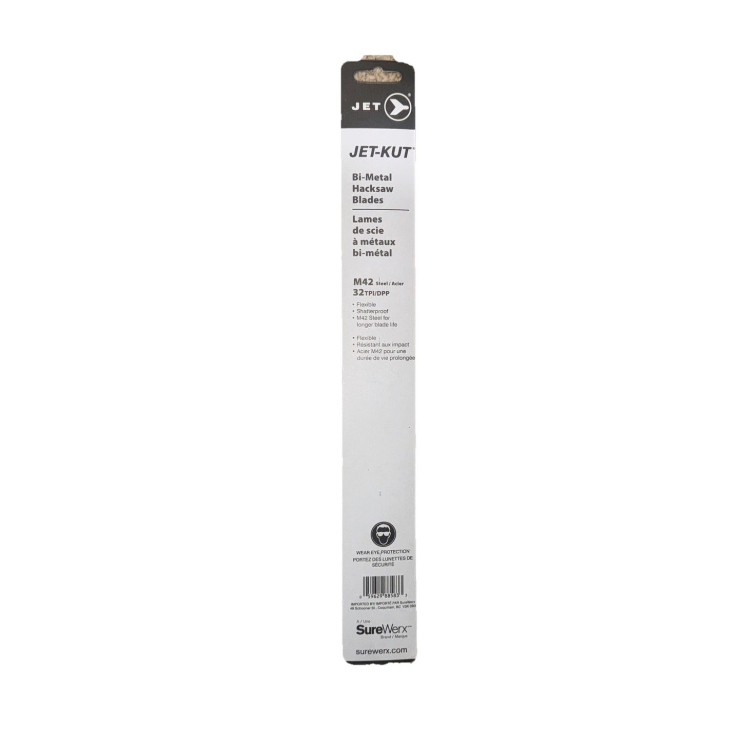 JET 566223 Premium Hacksaw Blade, 1/2 in W x 12 in L 2 Pack Lot of 18 Packs