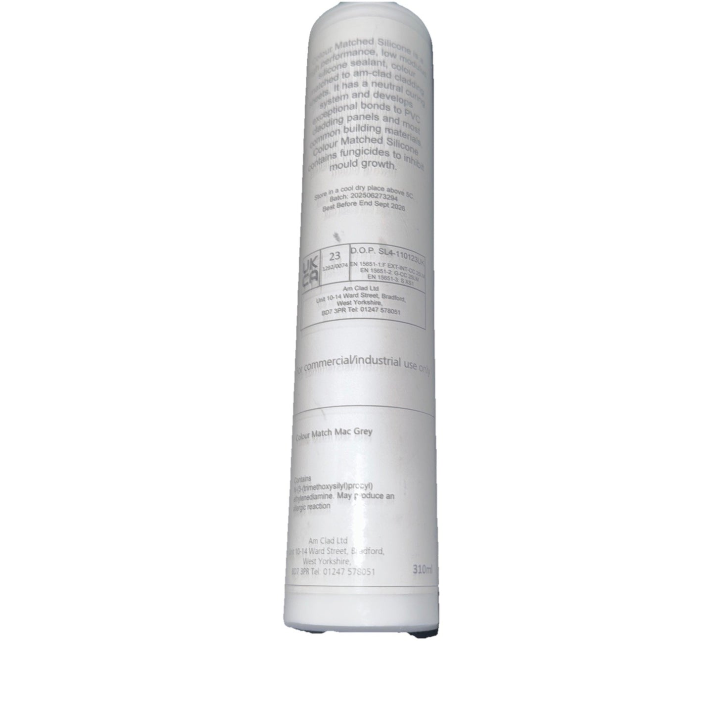 AM Clad Premium Hygienic Cladding Mac Grey 310 ML Caulking Tube