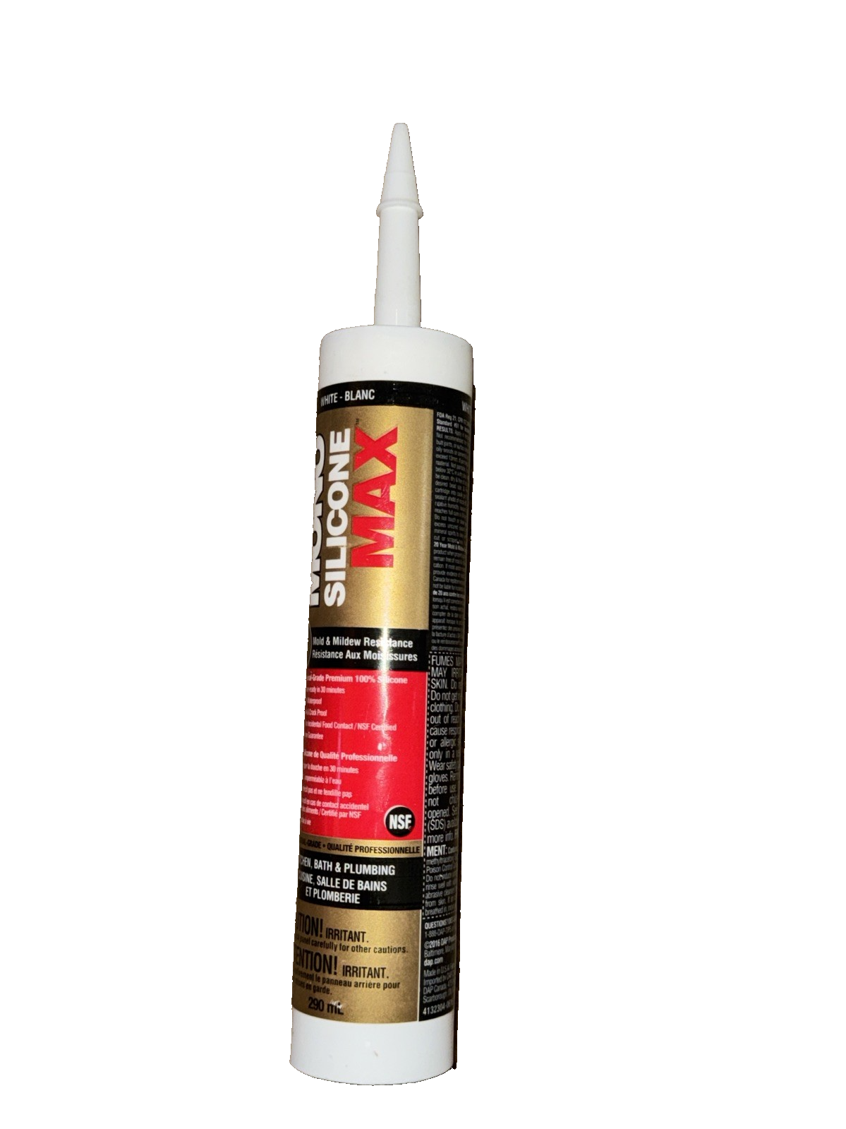 Silicone Max Premium Kitchen & Bath Sealant - White - 290ml