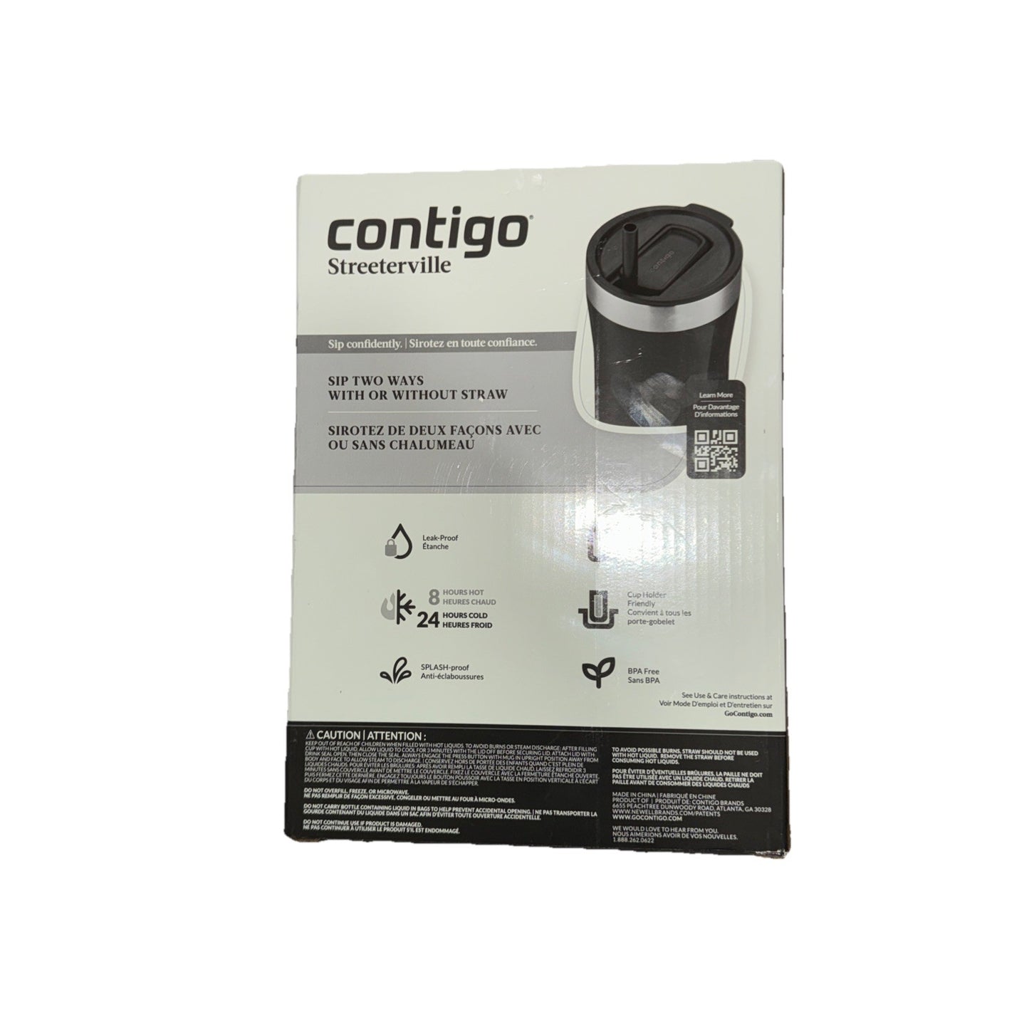 Contigo StreeterVille Tumbler Set 24FL/710Ml Each Purple/Blue