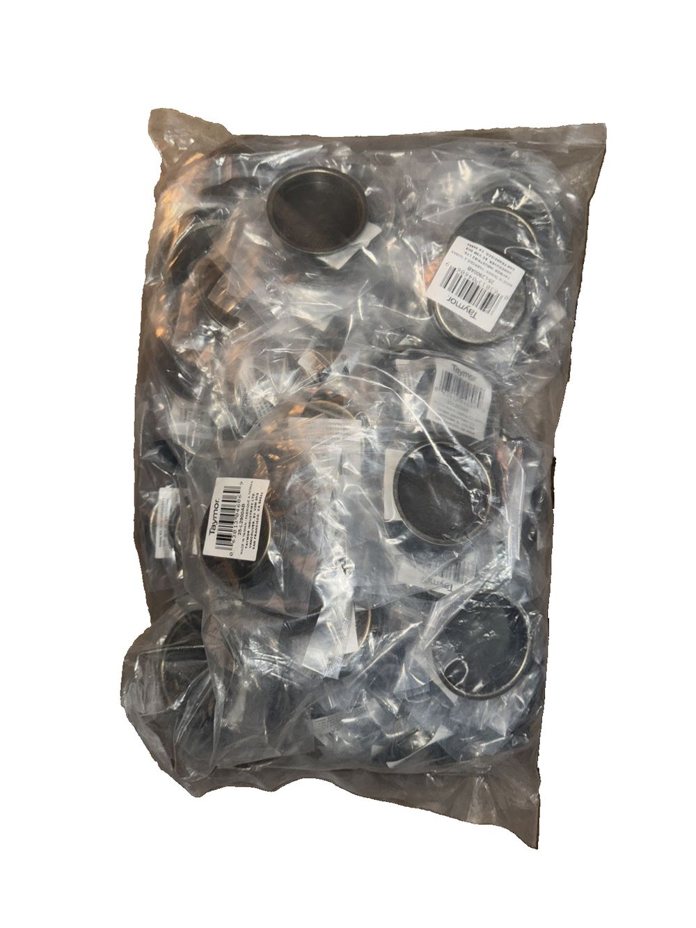 25-L2900Ab Slide Door Pull 2-1/8" Antique Brass 100 pack, Taymor – a bag of plastic bottles and a bottle of water