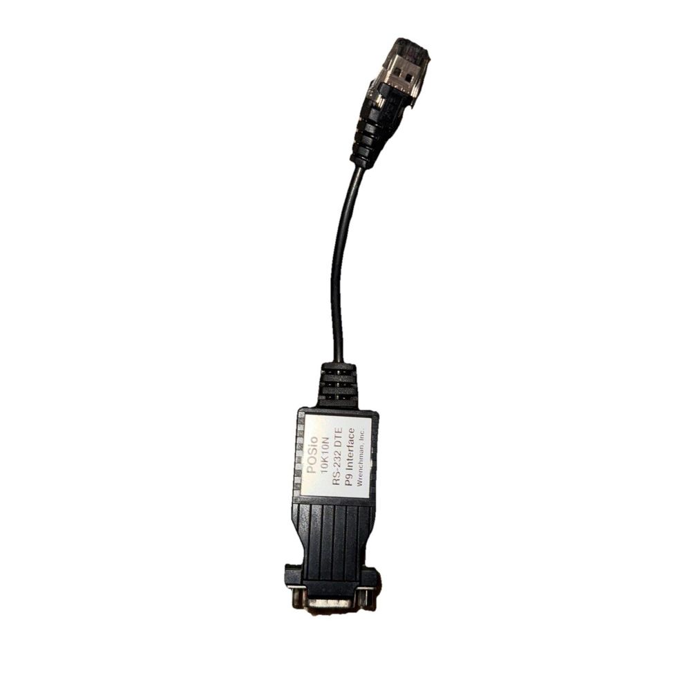 POSio 10K156 RS-232 Virtual Display Adapter Cable Dongle Interface POS Data, DaveyDooDeals – a black and white cable connected to a white a…
