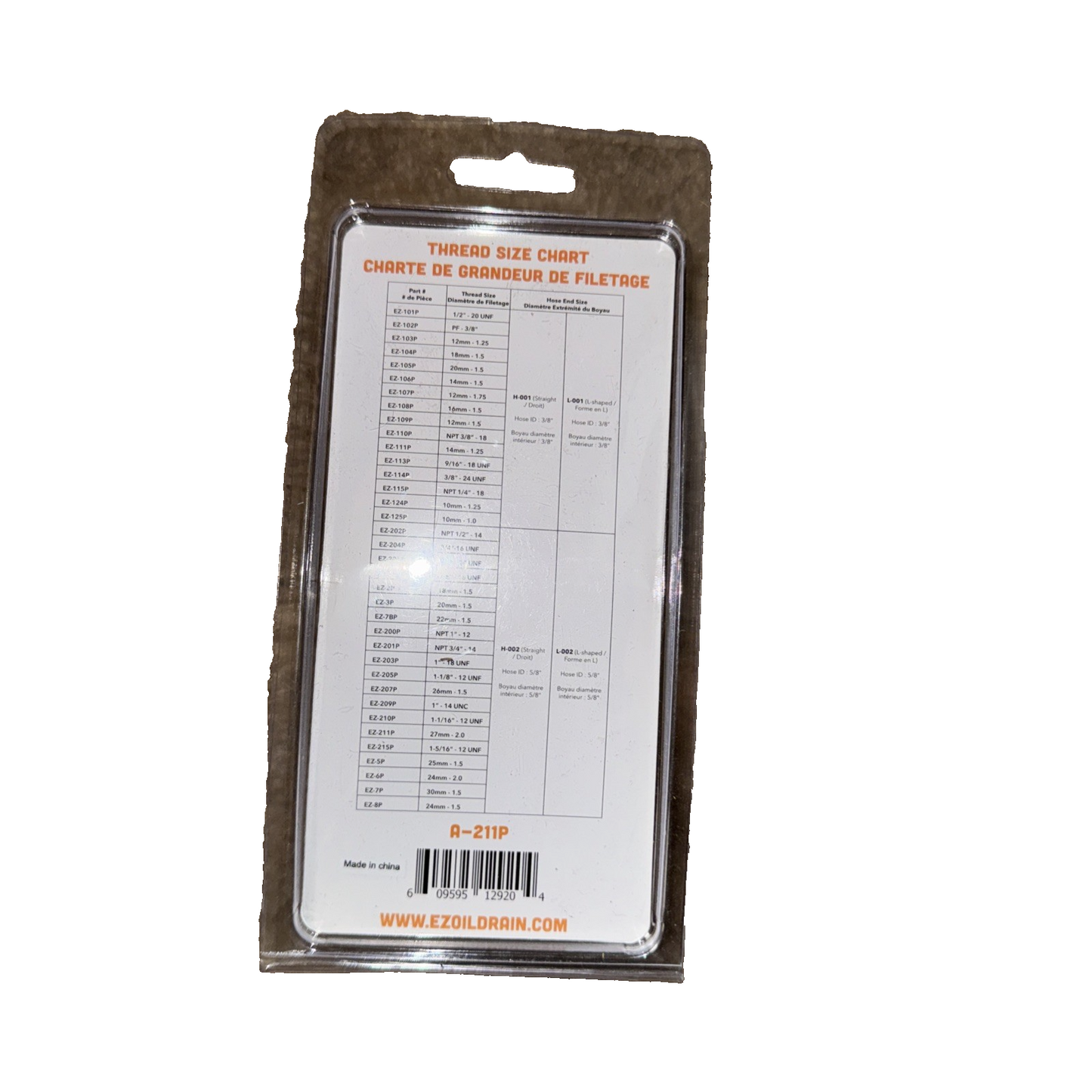 M27-2.0 Oil Drain Valve Adapter A-211P