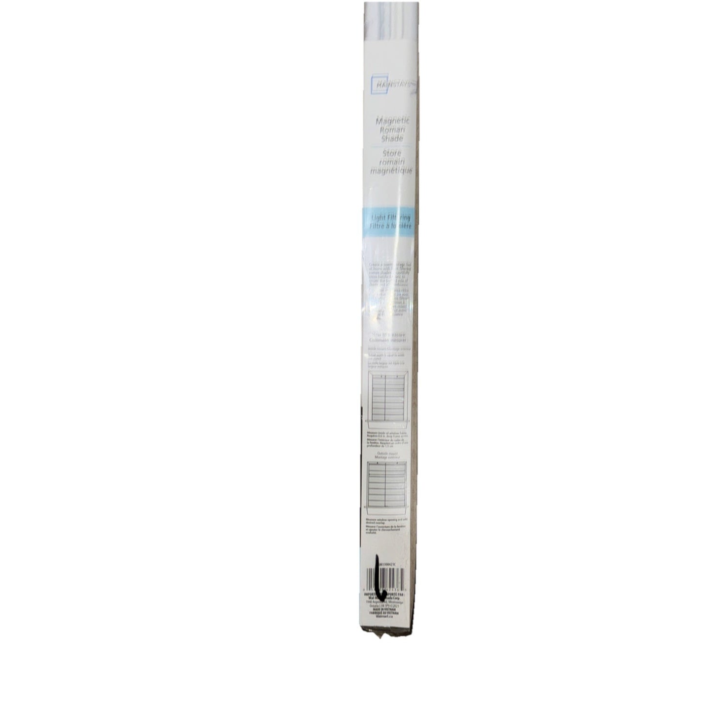 Main Stays Magnetic Roman Shade 43" x 64" Light Filtering - White