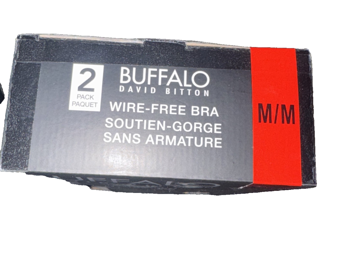 Buffalo David Bitton Wire Free Bra 2 Pack Colors White And Black Size Medium