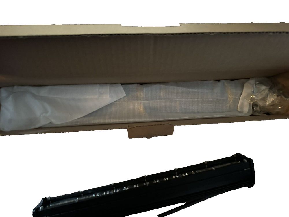 12 Inch Slim Light Bar 120W 10000lm Combo Beam Offroad Driving Fog Lights Water, Unbranded – a box with a white sheet and a black bag