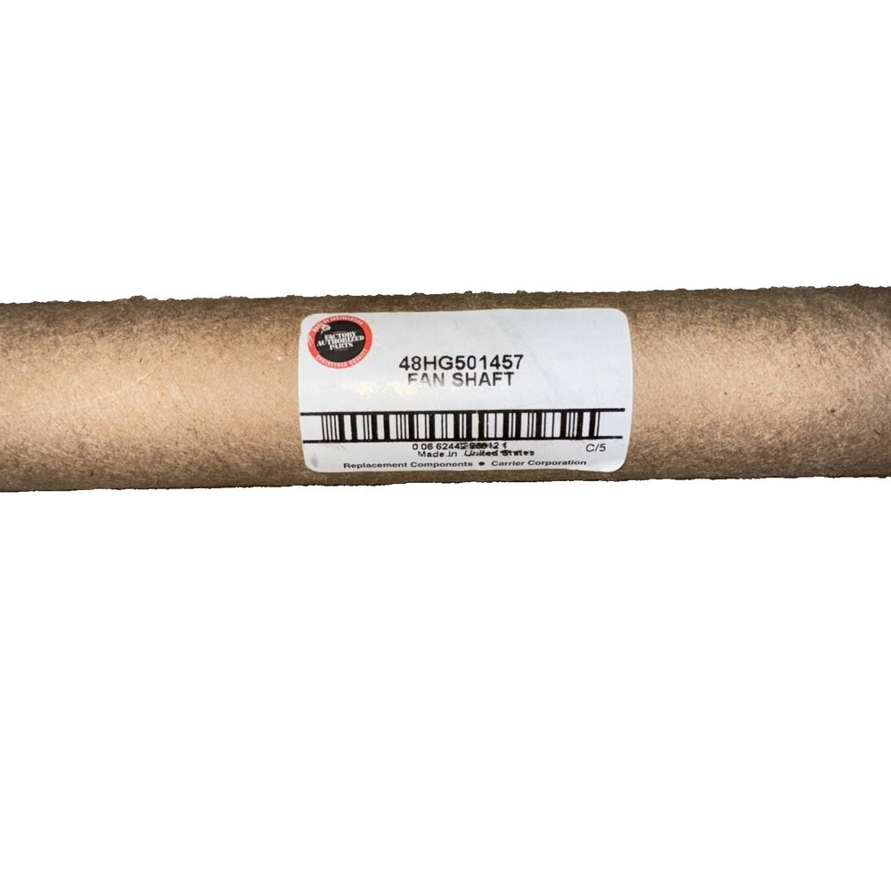 Fan Shaft, 48HG501457, Unbranded – a roll of brown paper with a barcode label