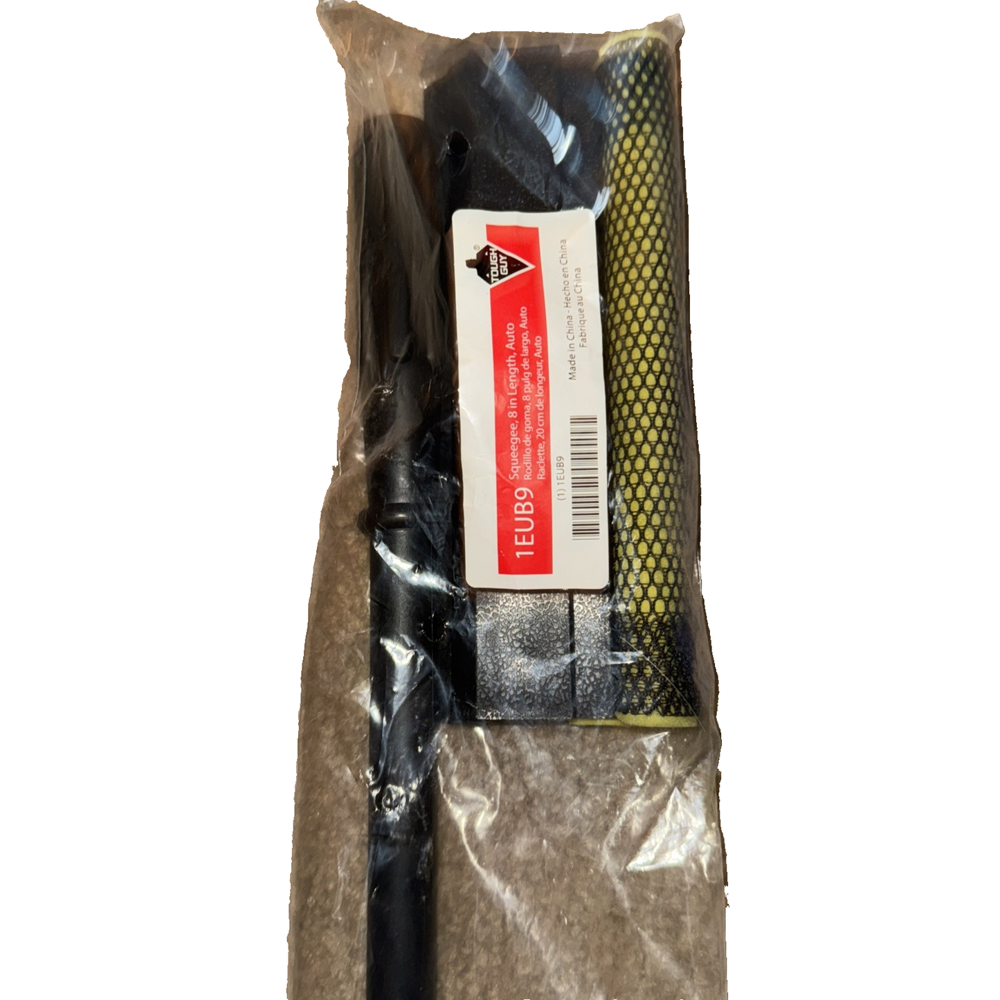 WINDOW SQUEEGEE, SINGLE-BLADE, RUBBER, STRAIGHT, 8 IN BLADE W
