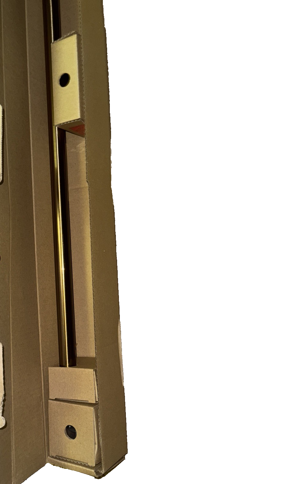 1016151-911-Rem 1 In. Lolly Adjustable Curtain Rod, Brushed & Brass - 36-72 In.