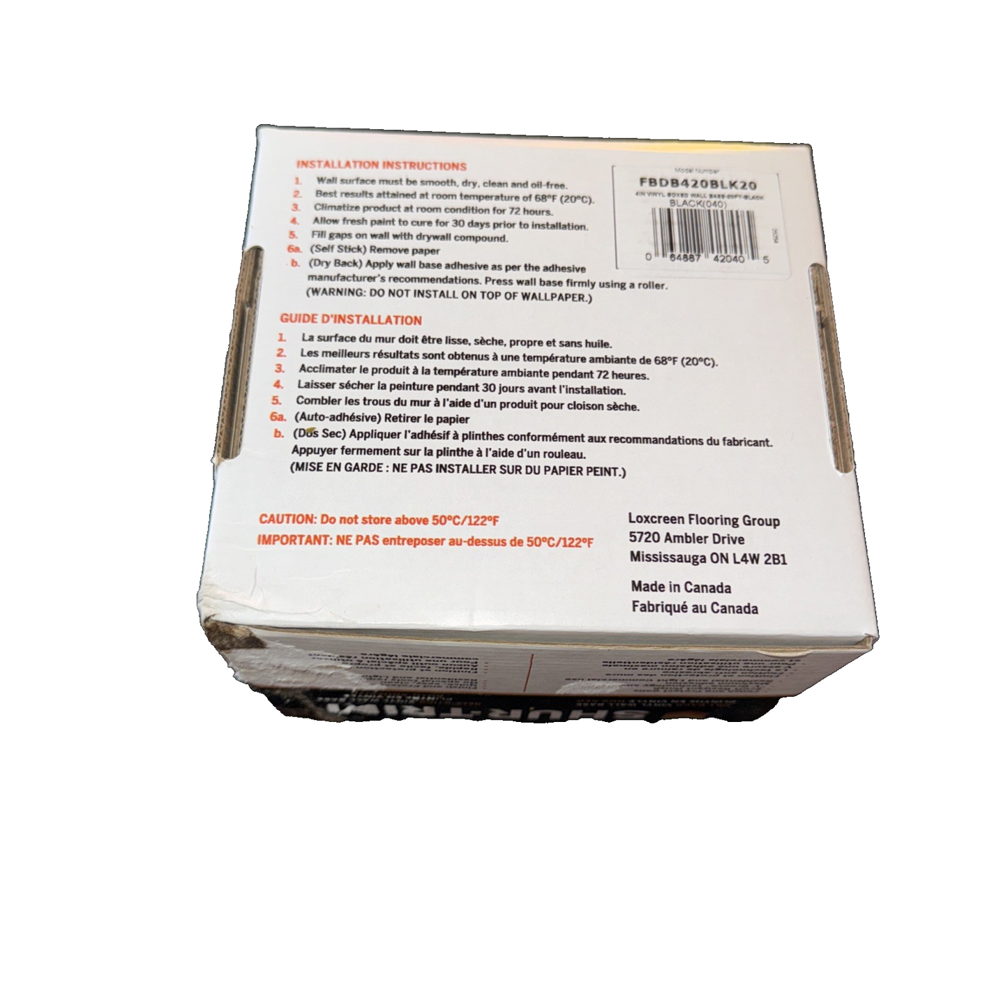 4" Vinyl Wall Base Molding – 20 ft Roll, Black, Commercial Grade Cove Base