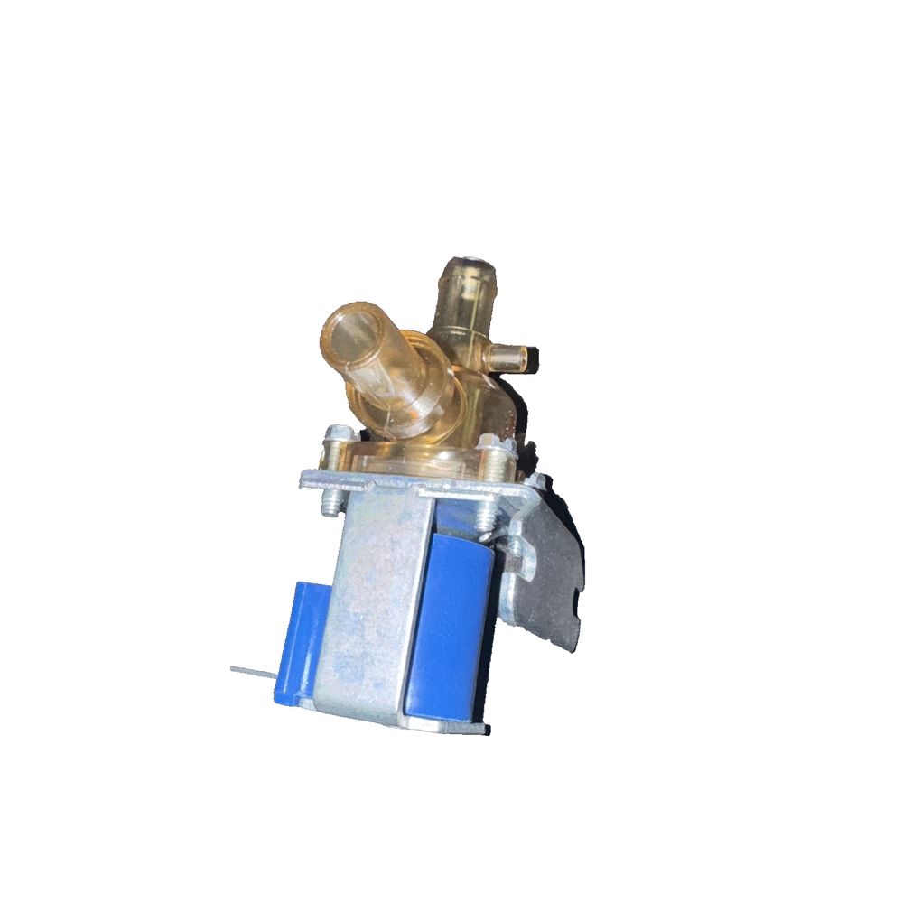 Bunn 27370.0007 Coffee machine Water Solenoid Valve 12W 60Hz 120V – a brass valve with a blue handle