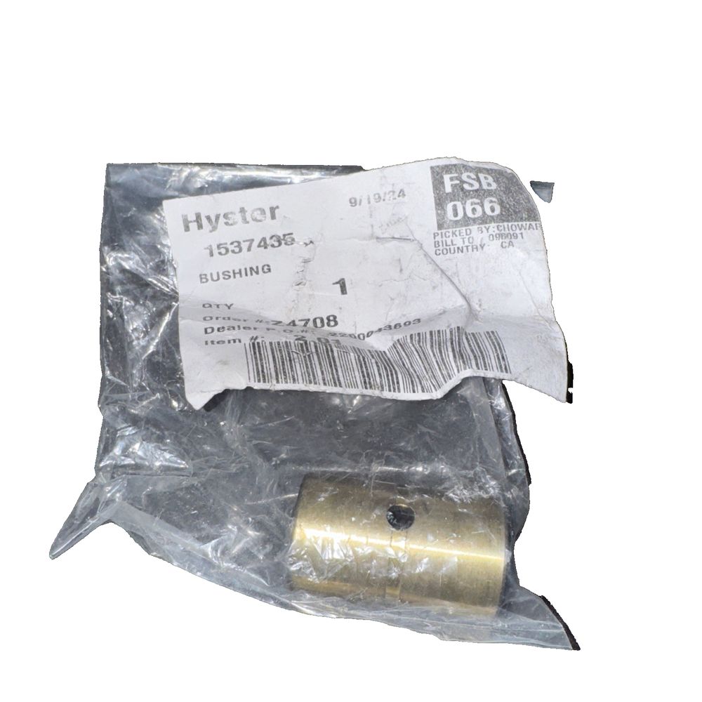 Hyster 1537435 BUSHING HY1537435 – a piece of plastic wrap with a label on it