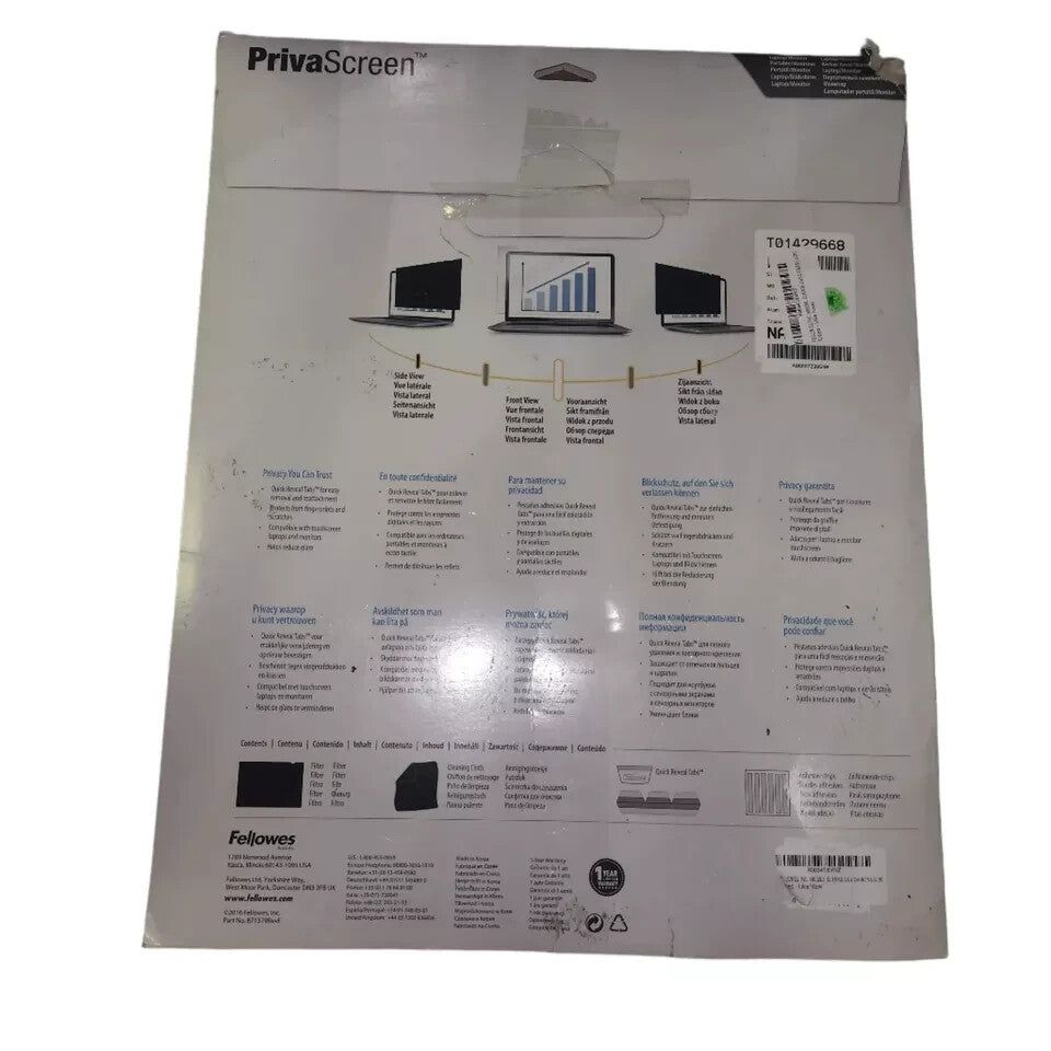Fellowes PrivaScreen Privacy Filter for 19" Monitors - 16:9 Aspect Ratio - Model – the box of the new philips smart smart smart home