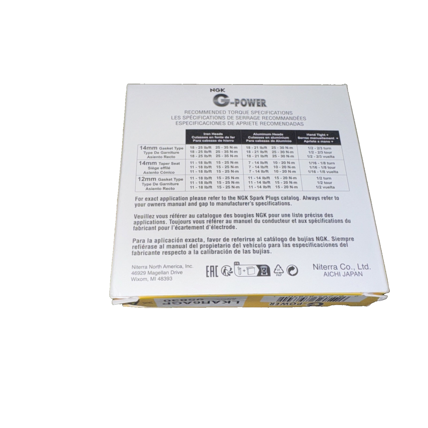 NGK LKAR6AGP Spark Plug (95830 G-Power Platinum), 4 Pack