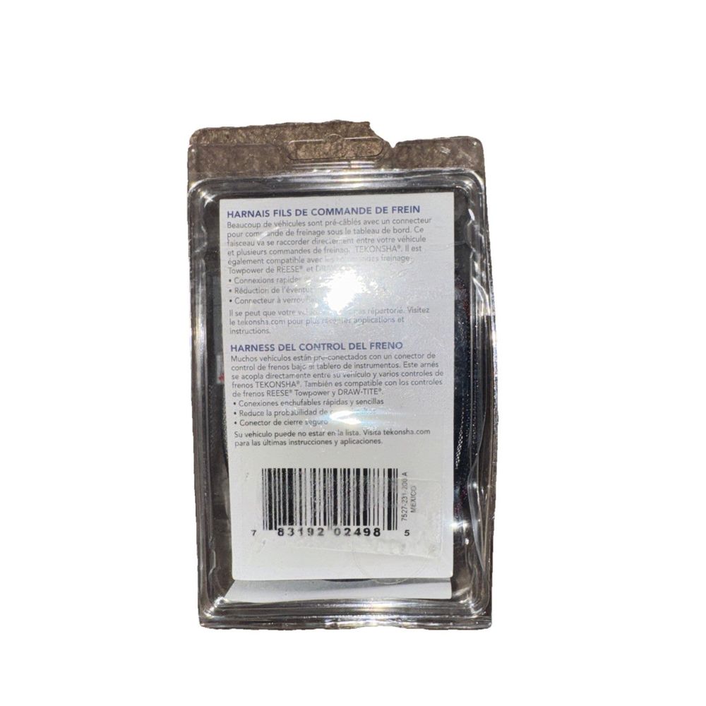 Tekonsha 3036-P Brake Control Wiring Adapter for Ford, Silver – a packet of the back of a small bag of brown powder