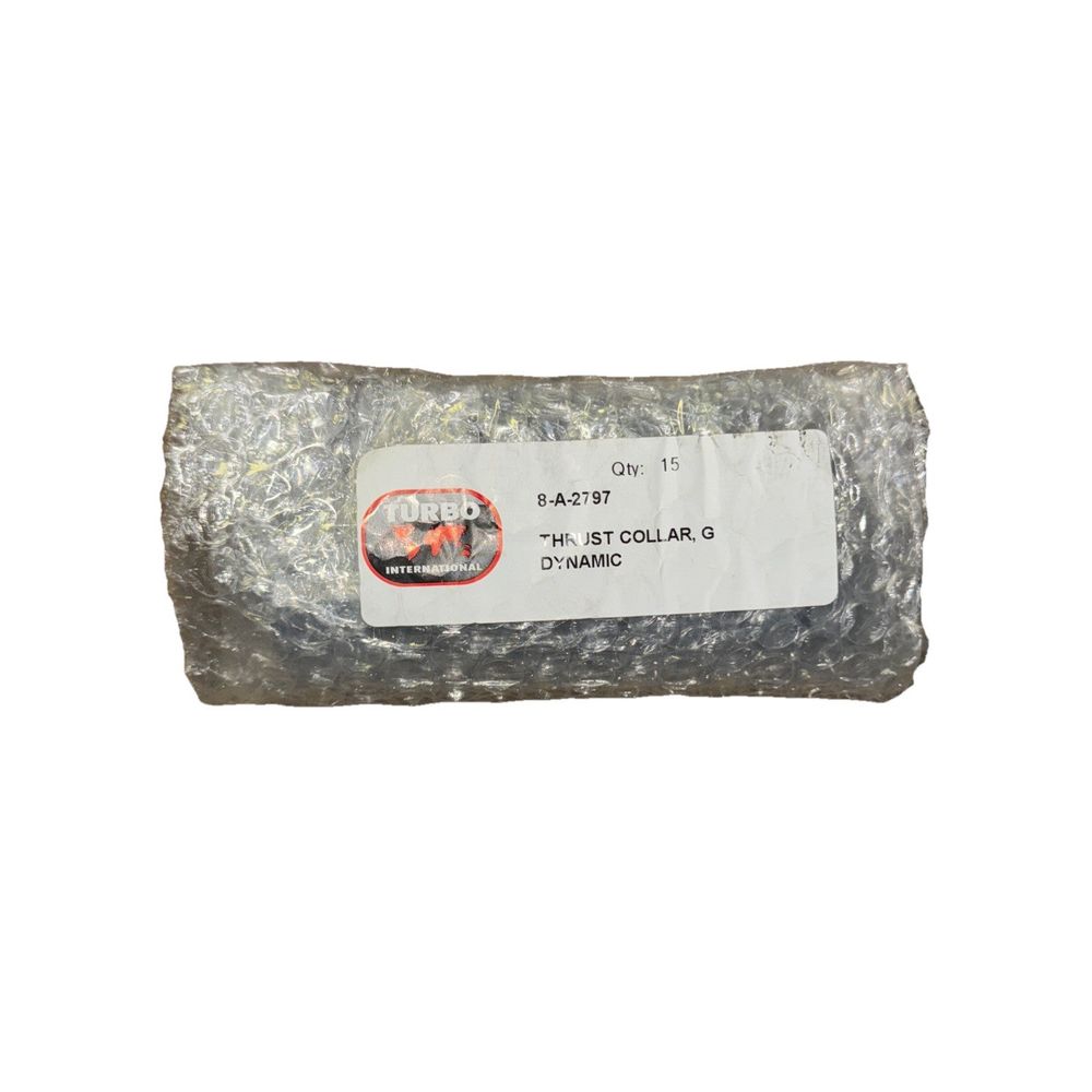 8-A-2797 Thrust Collar, G Dynamic 15 Pack Turbo International – a piece of plastic wrap with a label on it