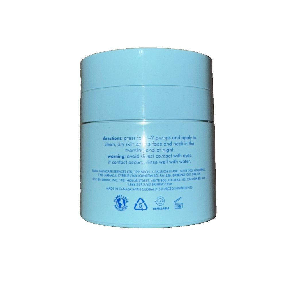 Skinfix Barrier+ Skin Barrier Restoring Gel Cream 1.7 oz New+Improved – a blue jar of cream with a white lid