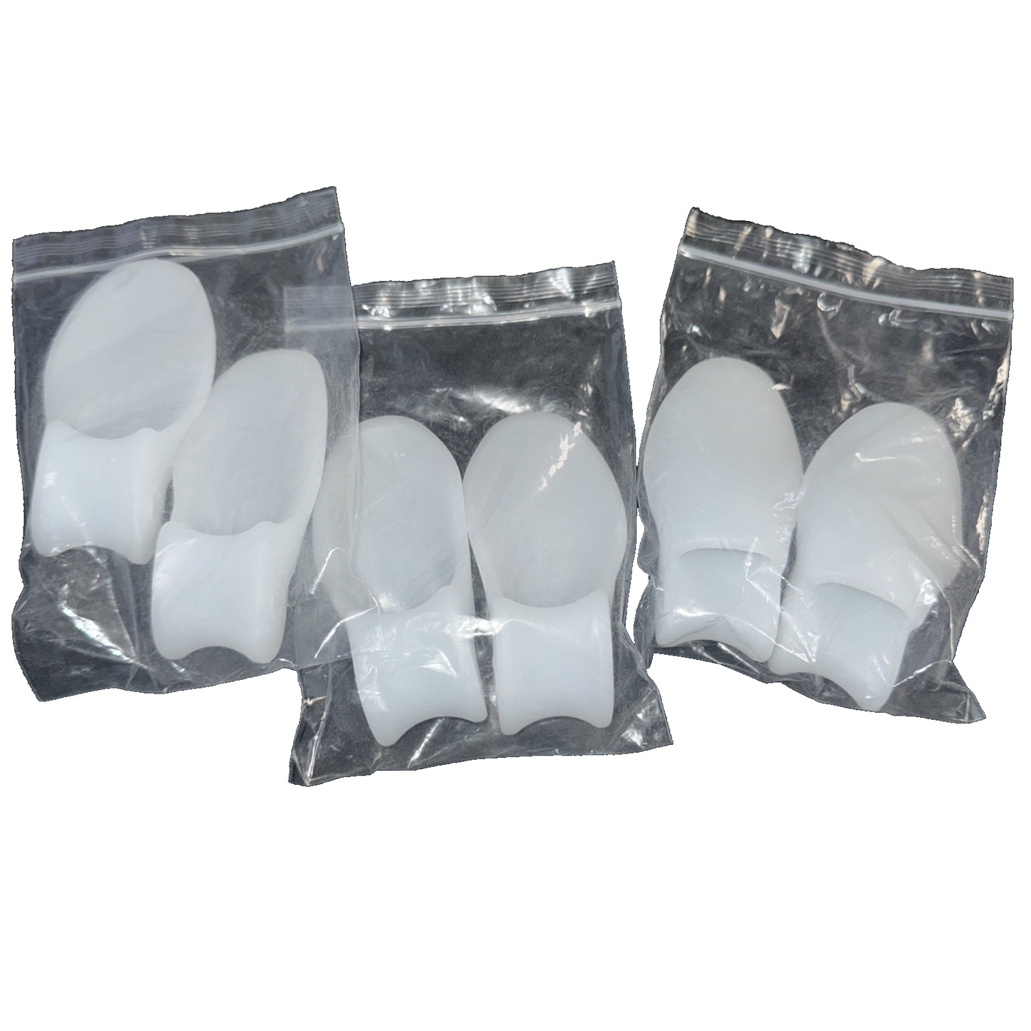 DUORUI1 6 Pack Gel Silicone Toe Spacers for Bunions, Big Toe Separator