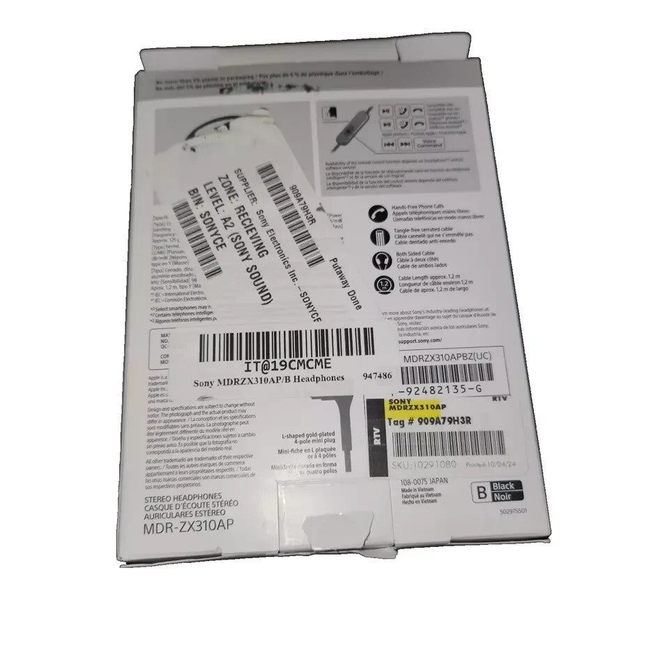 Sony MDRZX310AP/B On-Ear Headphones - Black - Damaged Packaging – hp hp laser laser printer