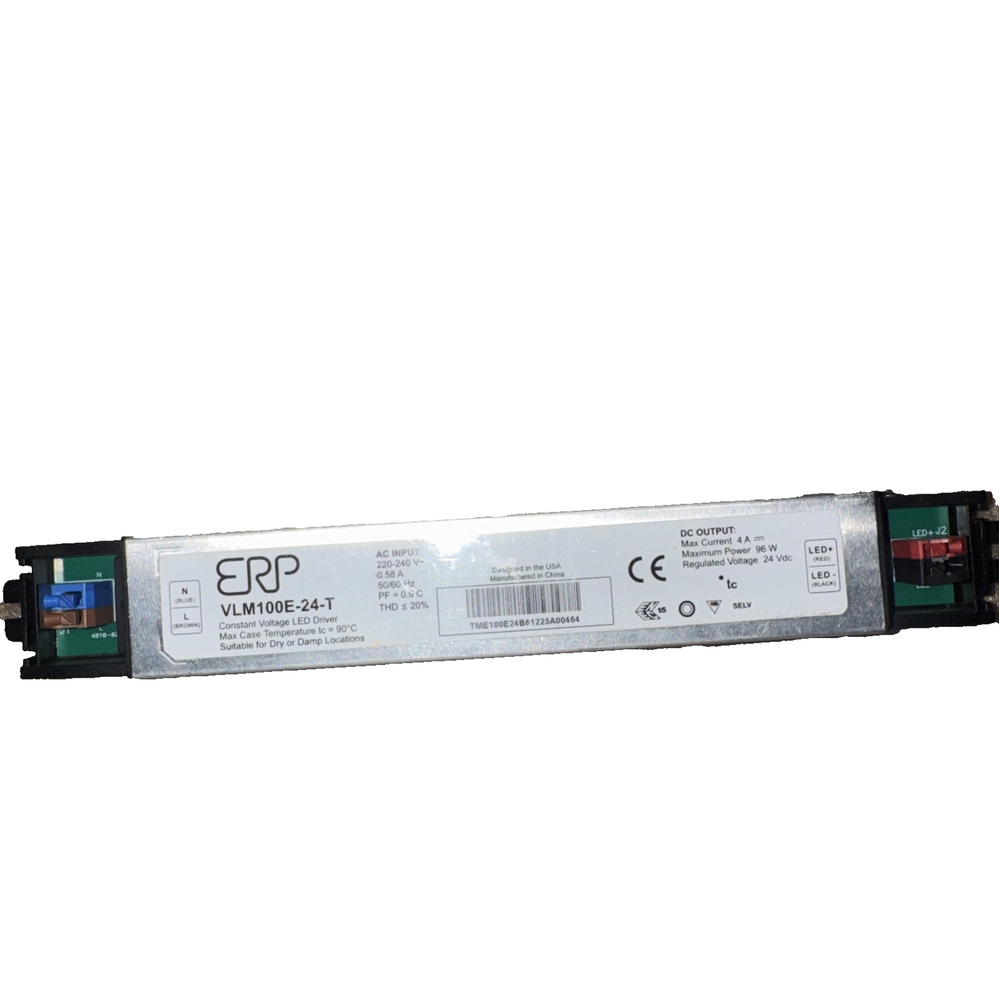 VLM100E-24, LED Power Supply 220 to 240 Vac,