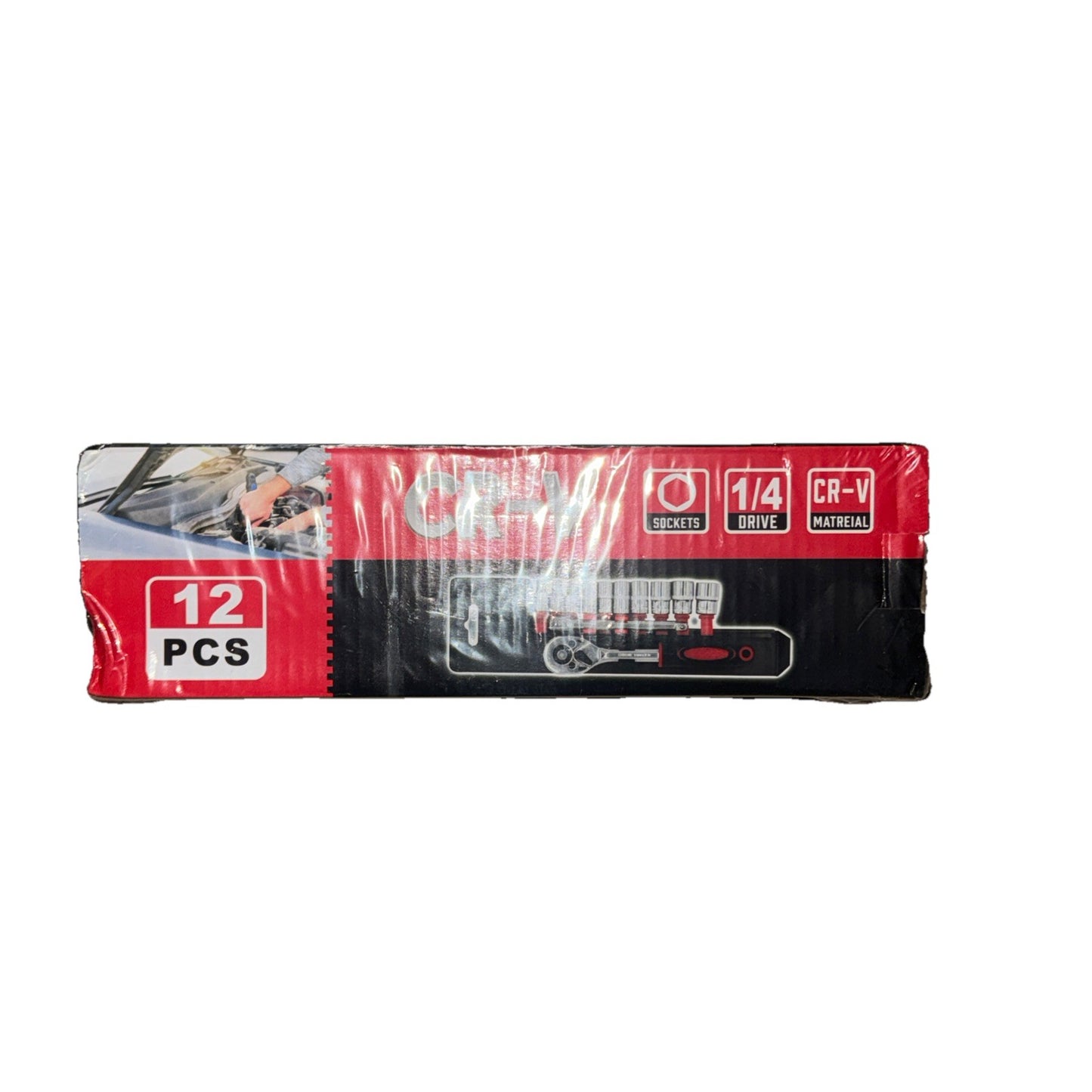 CR-V 12 Piece 1/4" Socket Set Plus Ratchet