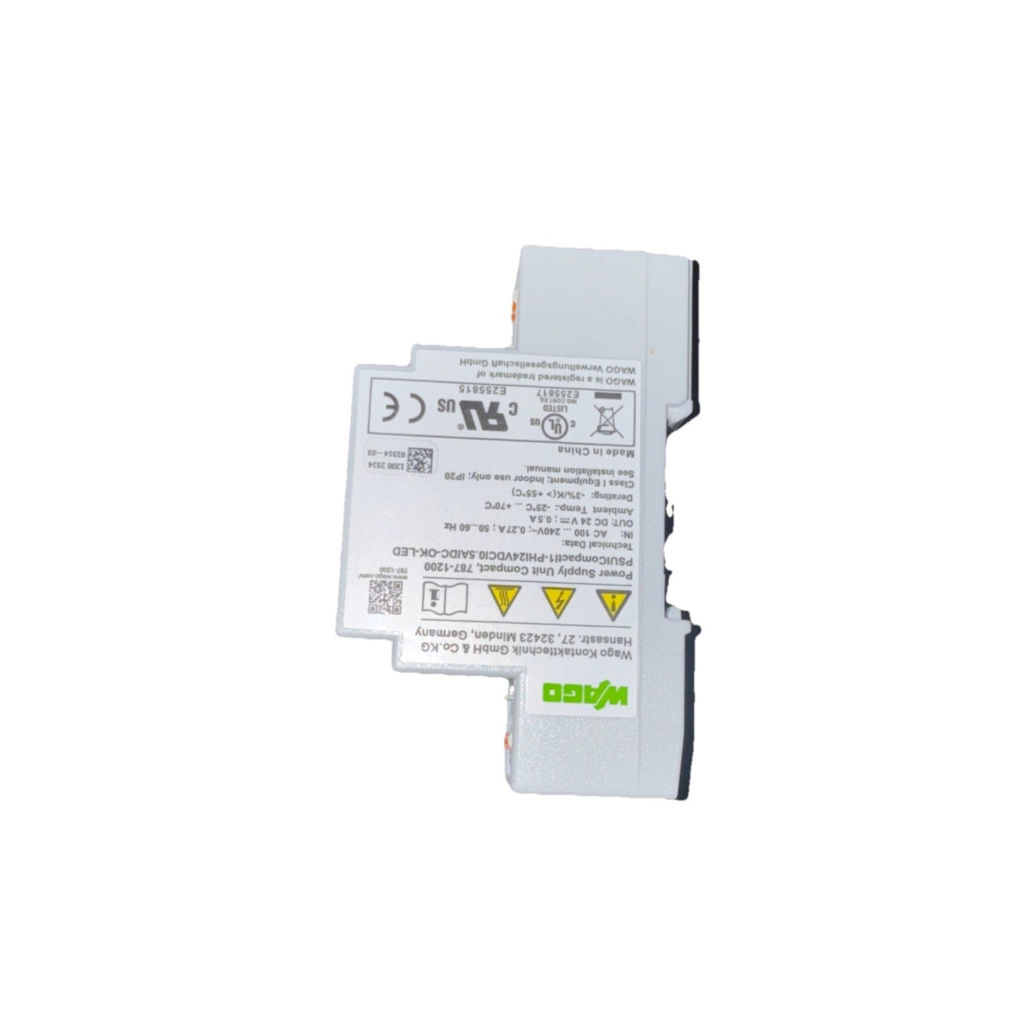 WAGO COMPACT Switching Power Supply, 24 VDC, 0.5 A 787-1200