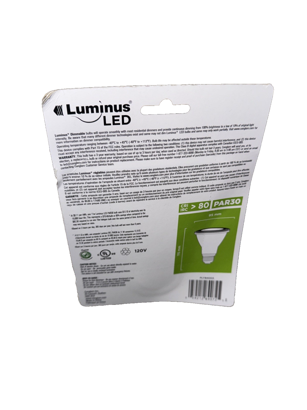 Luminus Basix PAR30 3000K | LED Bulb