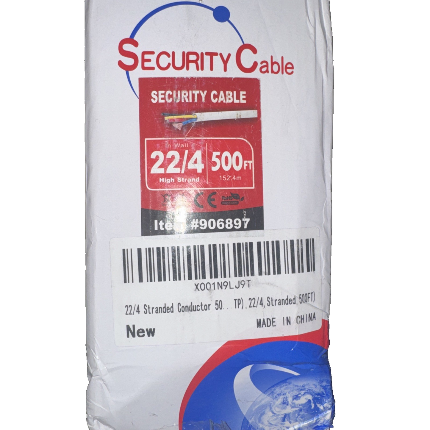 Security Cable 22/4 Stranded Conductor 300 Feet