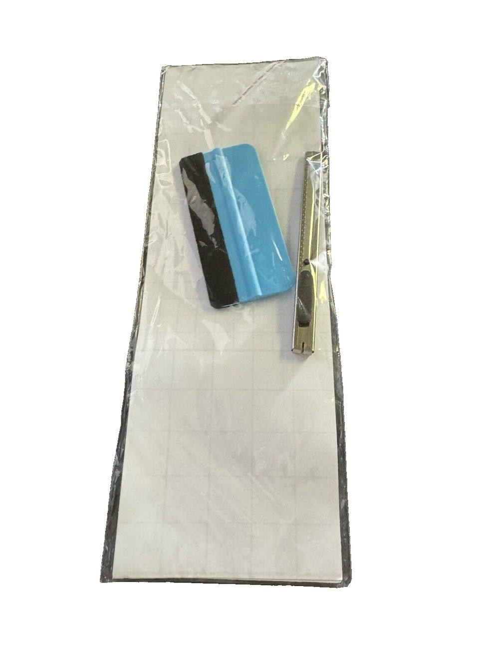 LZLRUN Bowtie Logo Wrap Sticker for Chevy Silver Carbon Fiber Cut-Your-Own Emble – a blue and white plastic bag with a blue plastic bag