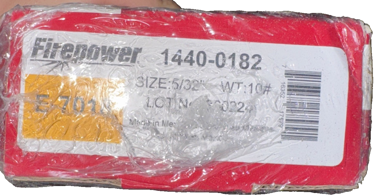 Firepower 1440-0182 - E7018 5/32" x 10 lb Hydrogen Arc Welding Electrodes