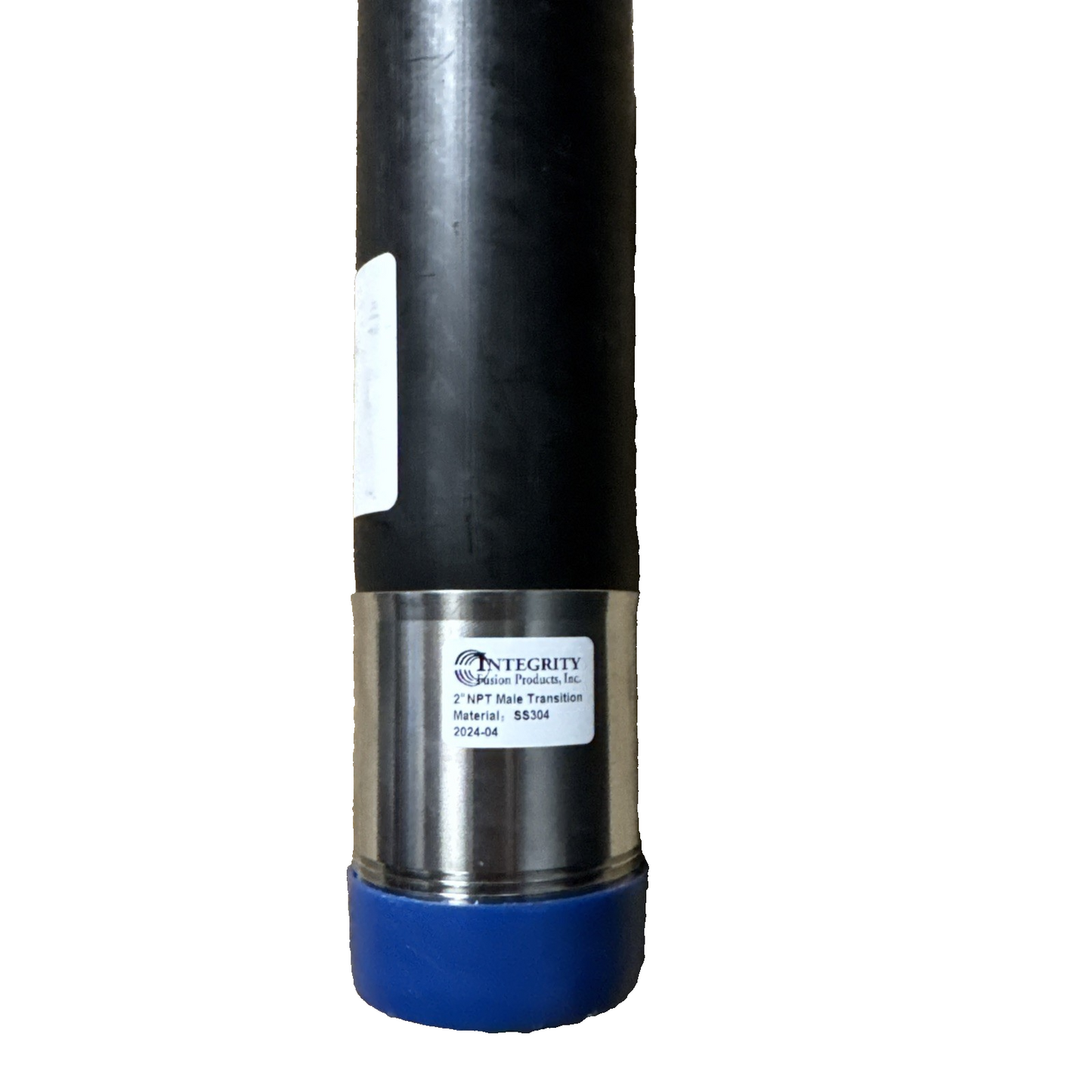 2" IPS SDR11 Butt Fusion x 2" Male 304 Stainless Steel Threaded Transition MPT