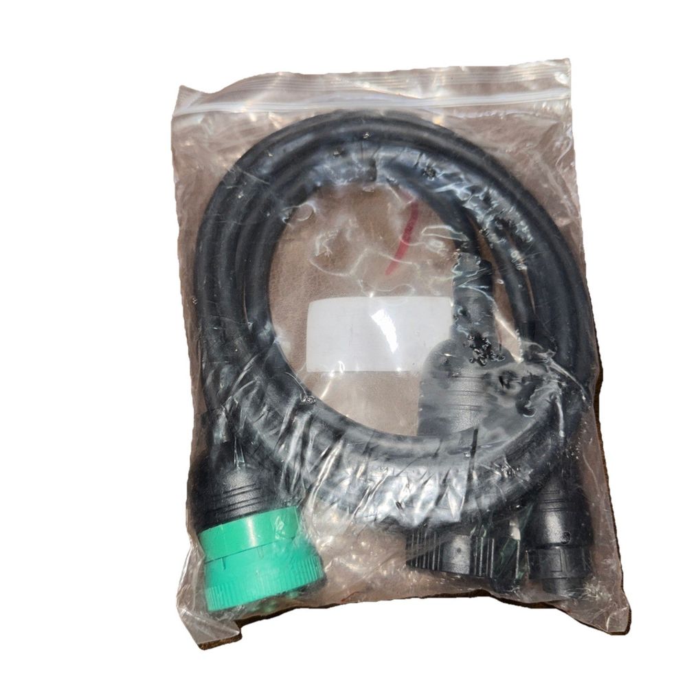 Samsara AG24 Asset Gateway CBL-AG-A9PIN P/N: 030-0043-02 – a black and green cable in a plastic bag