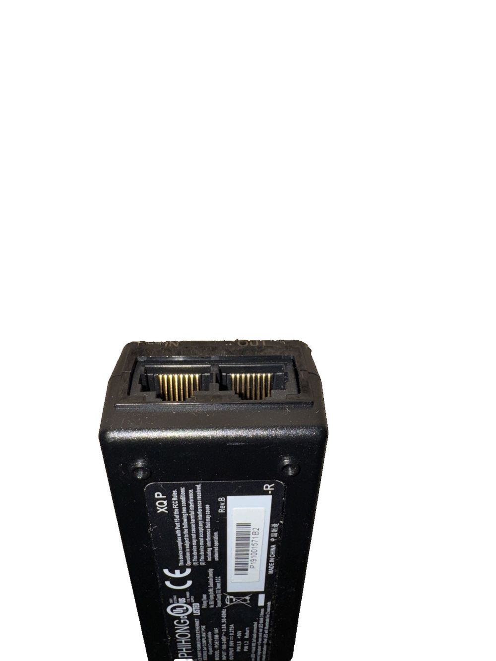 Single Port Power Over Ethernet POE15M-1AF PHIHONG – a black and white photo of a battery