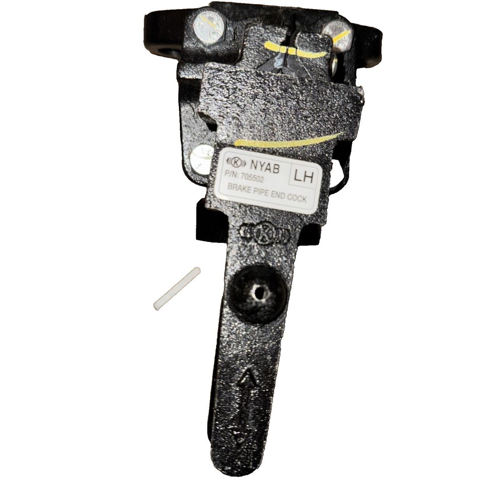 NYAB 705502 Brake Pipe End Cock Brake Assembly LH, DaveyDooDeals – a black lever with a white background
