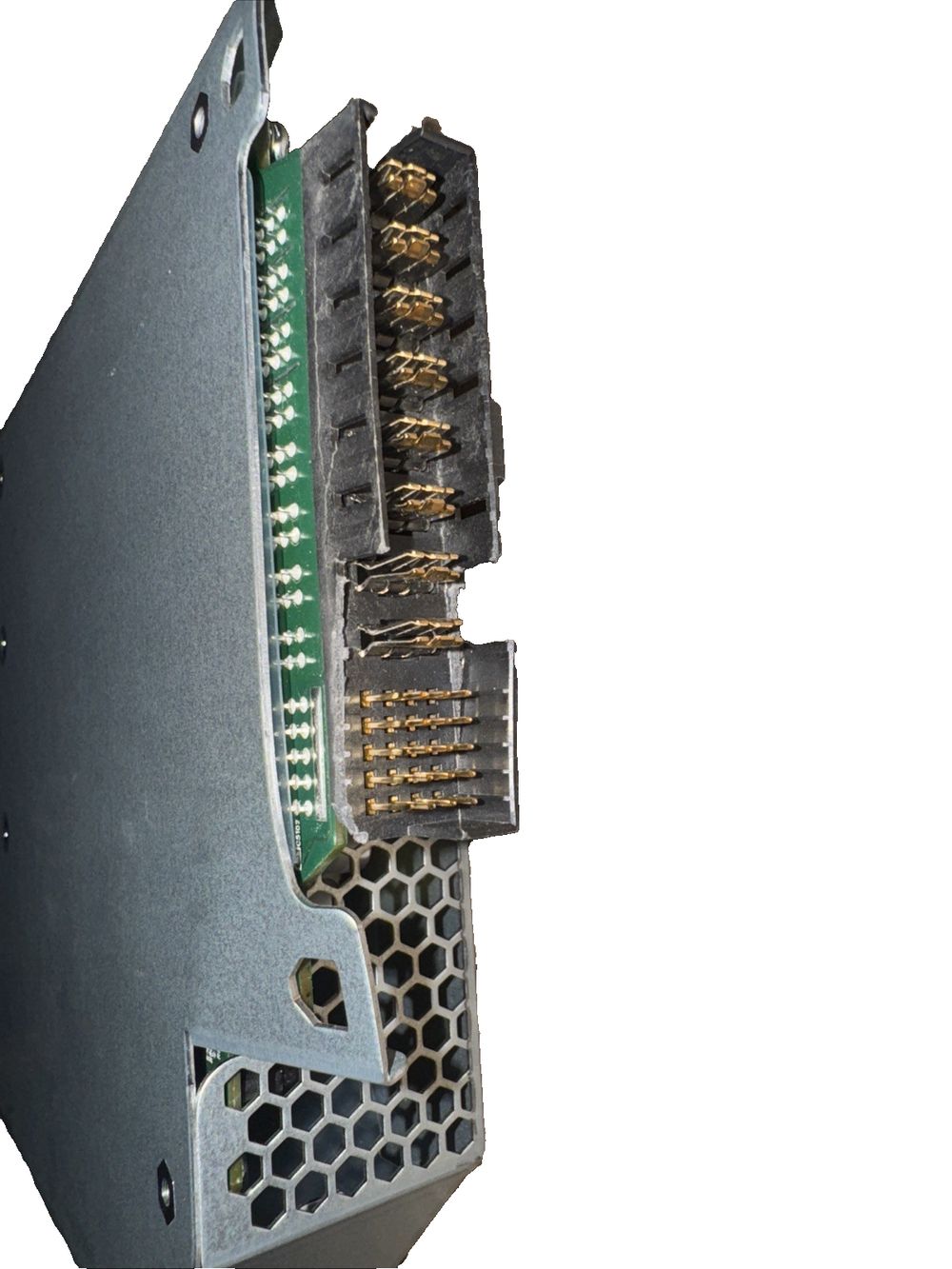 Flextronics 12.25V Switching Power Supply - 81.5A MIS-S-2100ADE00 – a close up of a black and white ethernet cable
