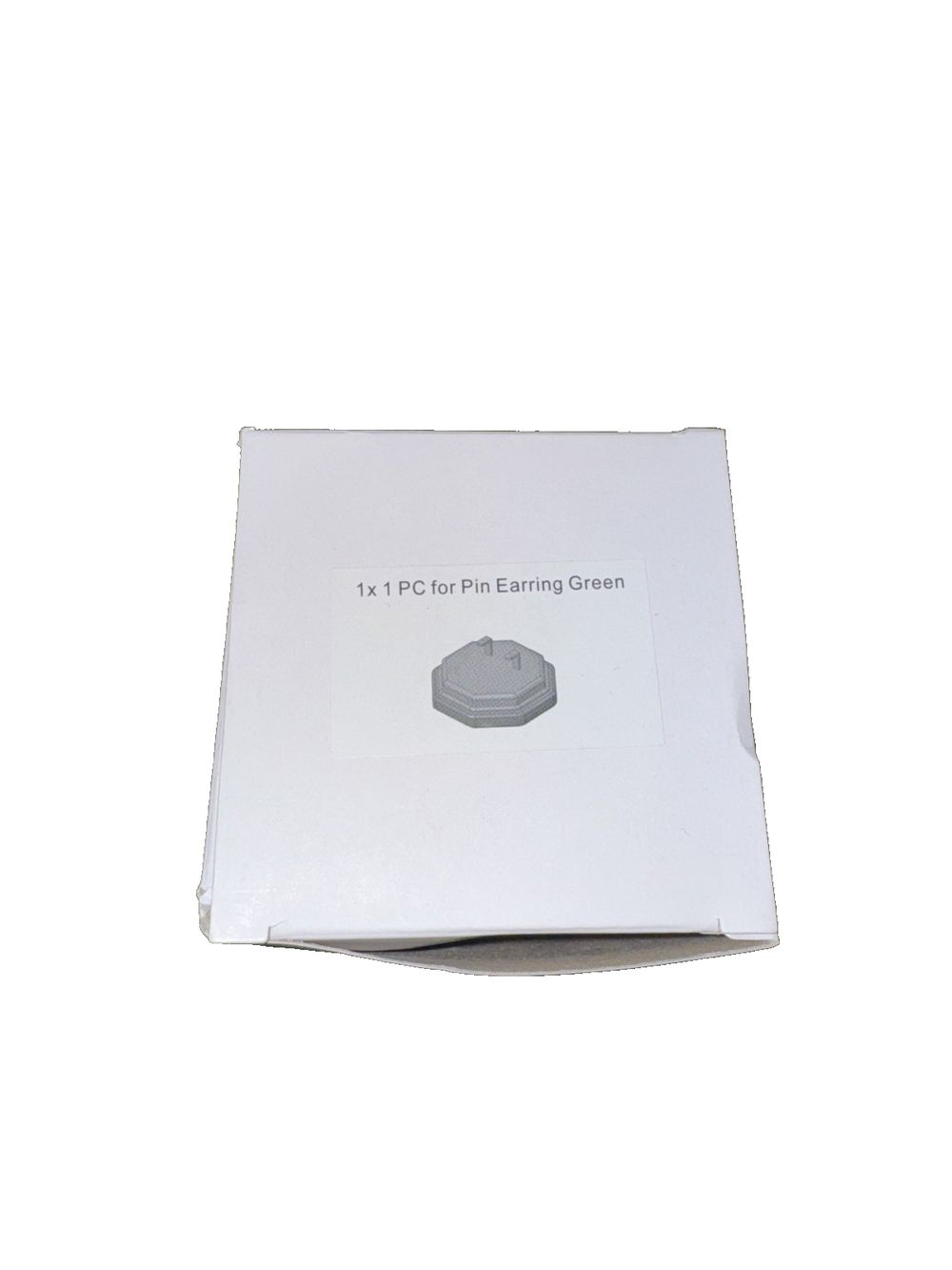 1X 1 PC For Pin Earring Green Display Pad, DaveyDooDeals – a white box with a white lid and a white lid