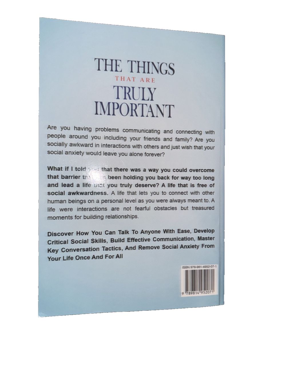 Relationship Communication: THE THINGS THAT ARE TRULY IMPORTANT - The Essential, DaveyDooDeals – the things that i ' m ' t up front cover