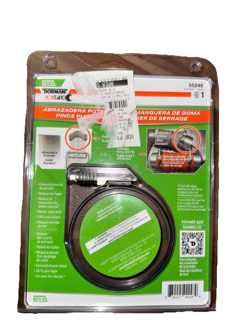 Dorman 55246 Power Band Clamp 3-3.75 Inch Compatible with Select Models, DaveyDooDeals – a hose with a hose clip and a hose clip