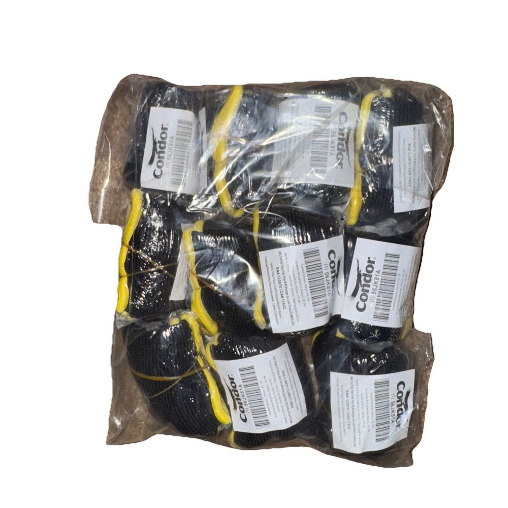 56JK81A Condor 12 pack Black Coated Glove Xtra Small, DaveyDooDeals – a bag of black and yellow socks