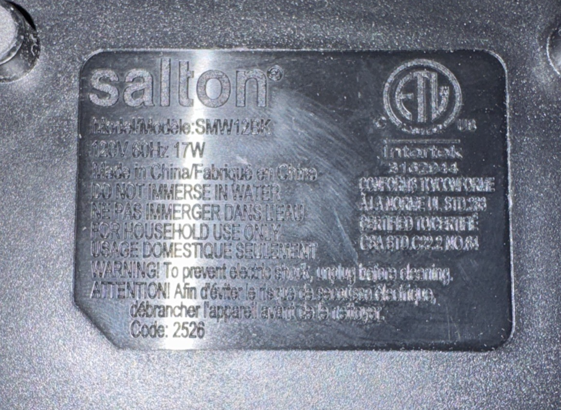 Salton SMW12BK Mug Warmer