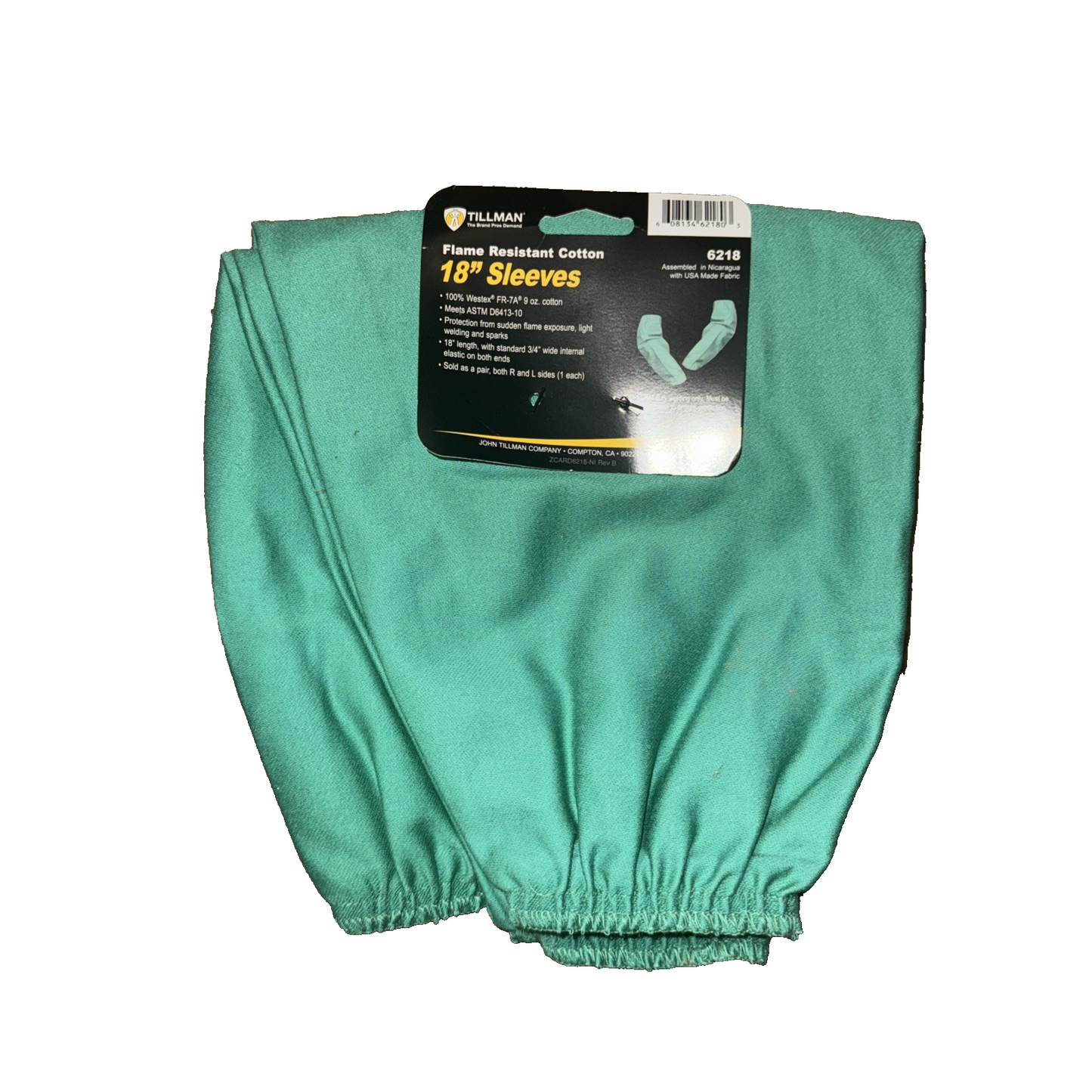 Tillman Green 18 in Cotton Welding Sleeve - 6218