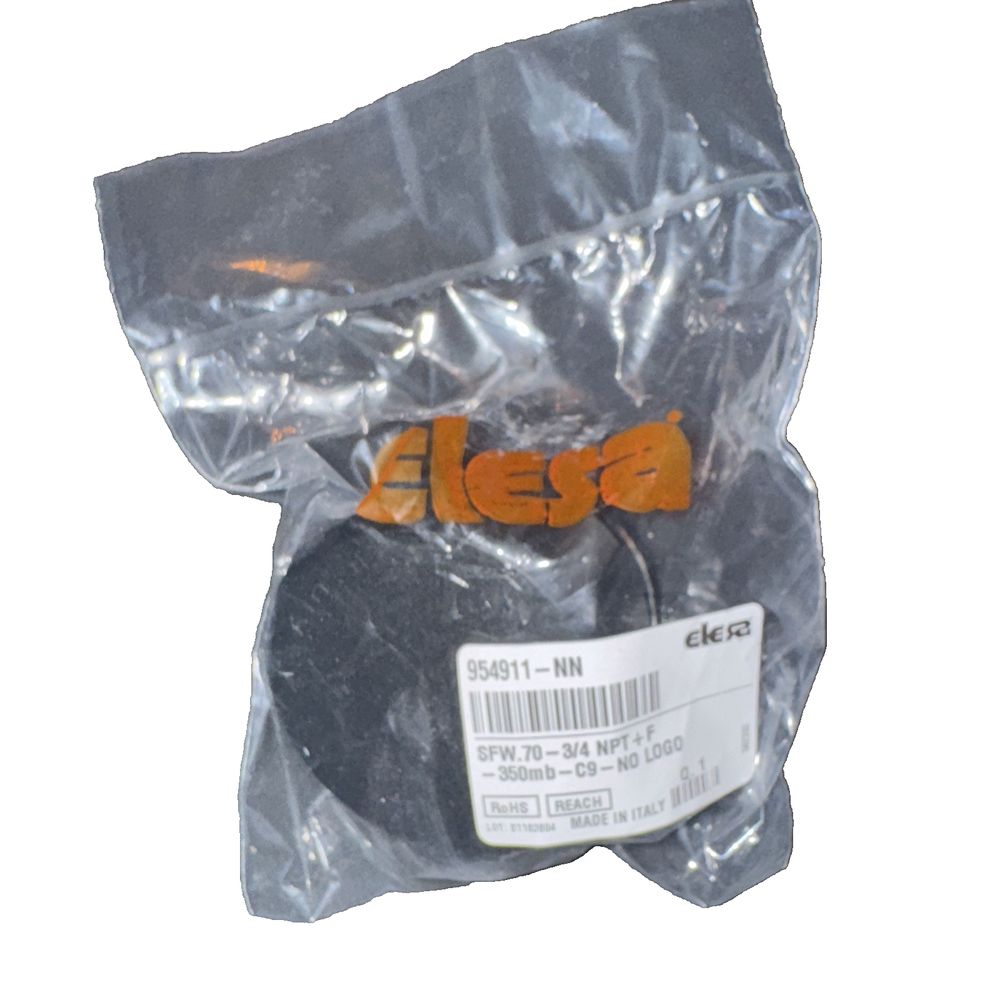 ELESA Cap Flr Breather Hydraulic P/N 276245 - High-Performance Breather Cap – a black plastic bag with a small orange plastic bag