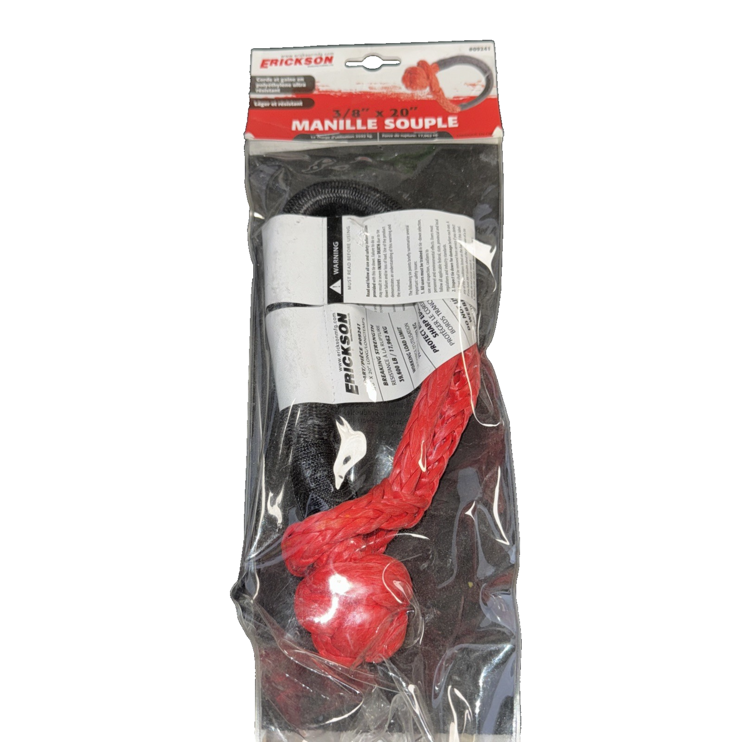 Erickson Soft Shackle 3/8 in x 20" - 39,600 lb Breaking Strength #09241