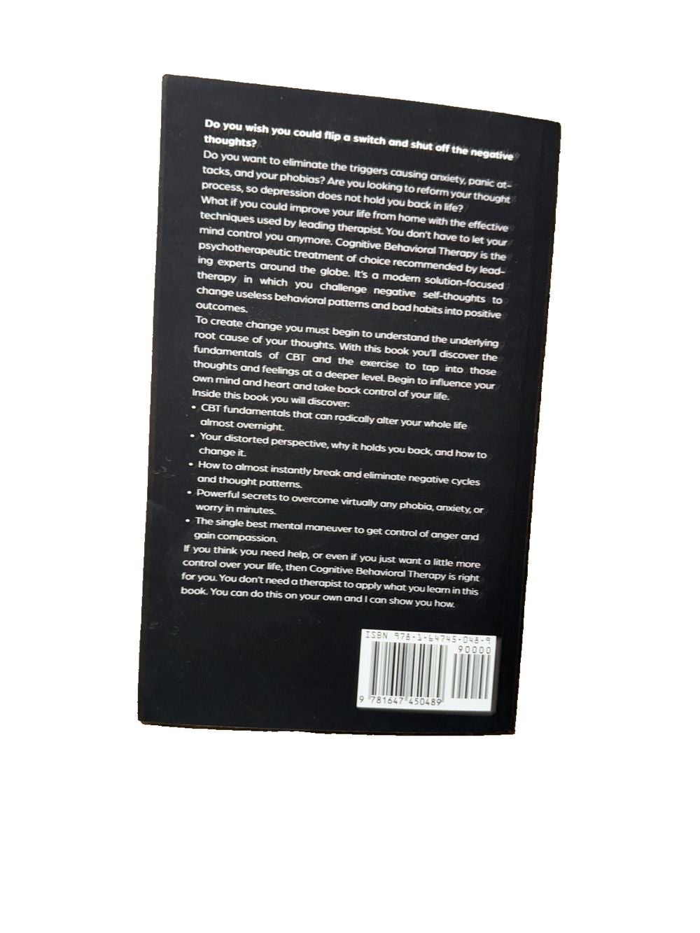 Retraining Your Brain with Cognitive Behavioral Therapy: The Basics and Beyond W, DaveyDooDeals – the book cover for the book, with a black…