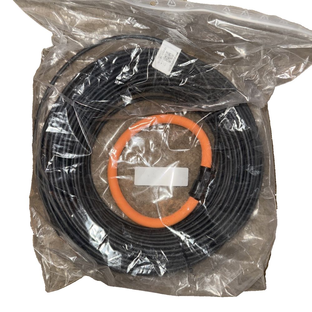 RCT16-200-50M ACCUenergy Flexible Rogowski Current Transformer – a black and orange cable wrapped in plastic