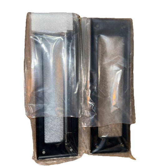 QCAA Solid BRass Mail Slot With Solid Brass Interior Frame 10"x3" Matte Black – two plastic bags with a plastic handle